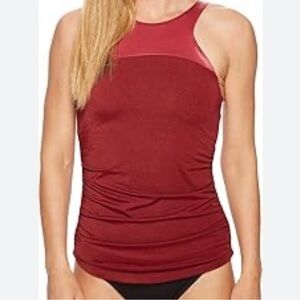 PrAna Catrin Tankini Swim Top Crimson Size M